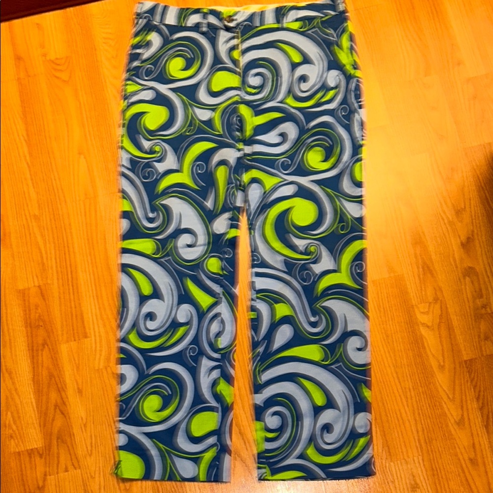 Loudmouth Stylish Swirl Pattern Chinos 38X32